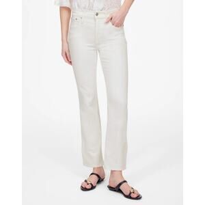 Madewell Kick Out Crop Jeans WMNS 27 Pure White Mid-Rise Stretch Denim Zip Fly
